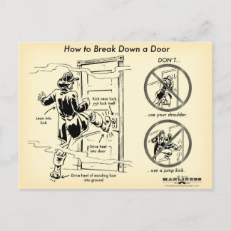 How to Break Down a Door Postcard