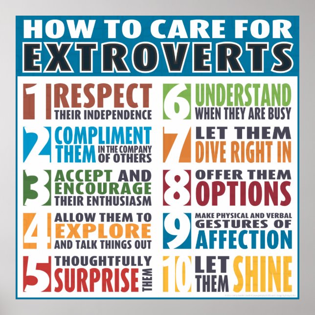 How To Care For Extroverts (Bold) Poster (Front)