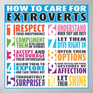 How To Care For Extroverts Poster