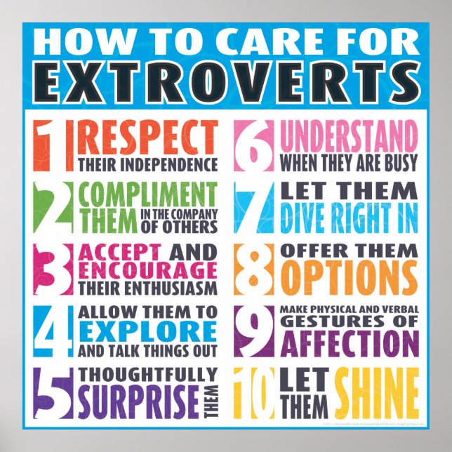 How To Care For Extroverts Poster (Front)