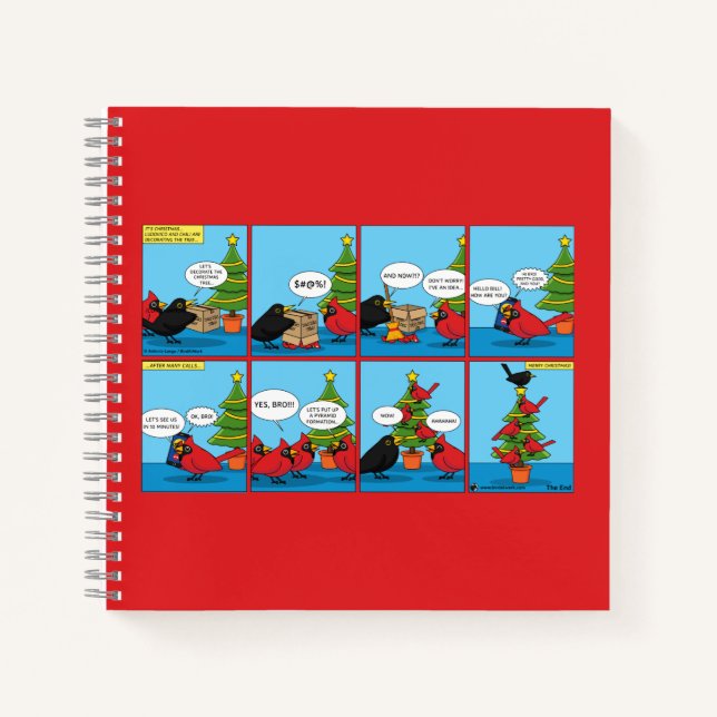 How to Decorate a Christmas Tree Comic Notebook (Front)
