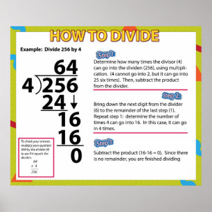 How to Divide Math Poster