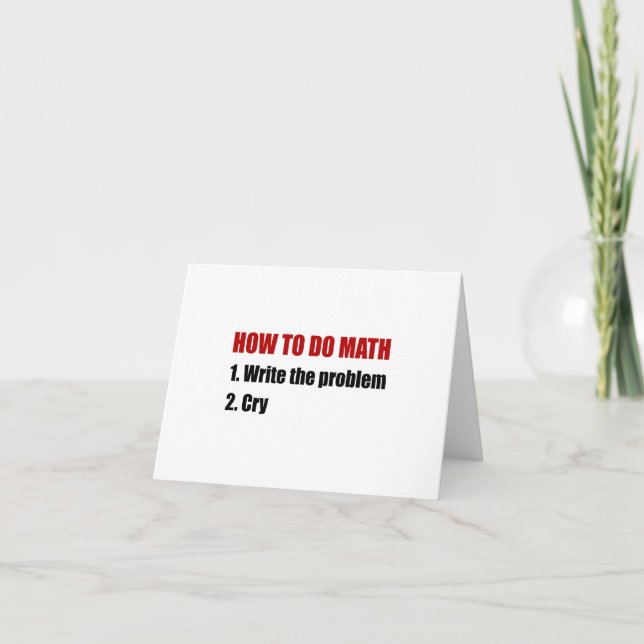 How To Do Math Card (Front)