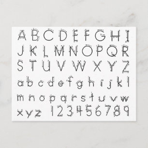 How to form your letters - Alphabet handwriting Postcard