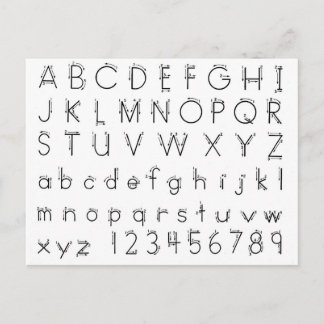 How to form your letters - Alphabet handwriting Postcard