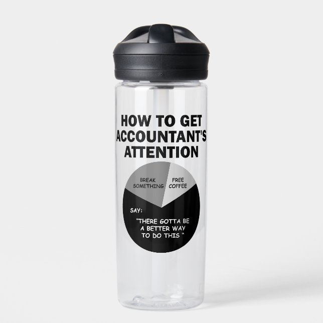 How To Get Accountant's Attention Break Something Water Bottle (Front)
