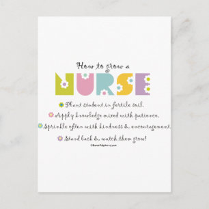 How to grow a Nurse Postcard