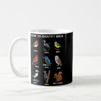 How To Identify Birds Squirrel Not Bird Funny Men Coffee Mug