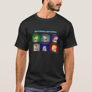How to identify sharks - black T-shirt