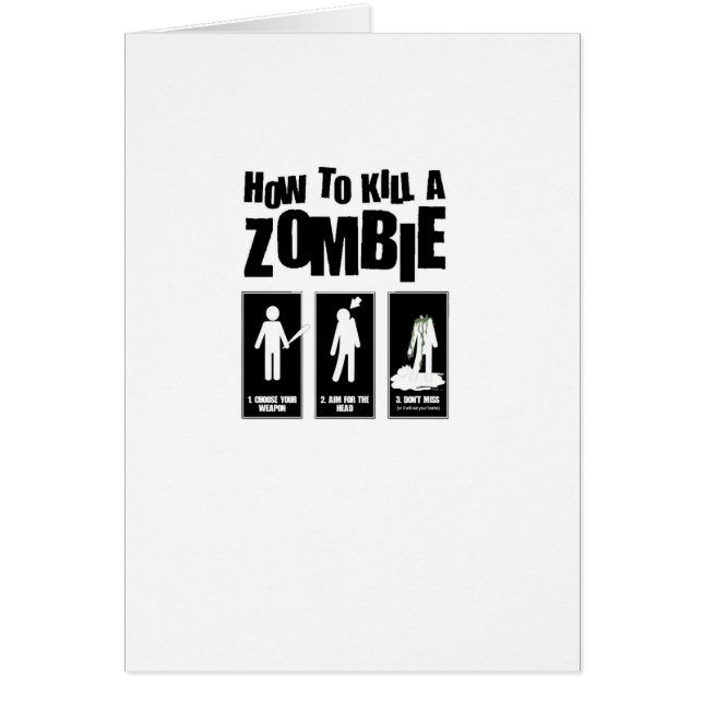 How to kill a ZOMBIE (Front)