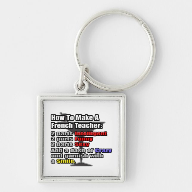 How To Make a French Teacher Keychain (Front)