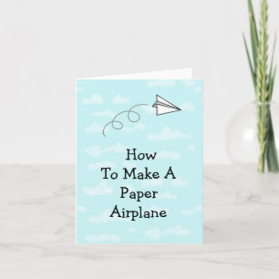How To Make A Paper Airplane Greeting Card