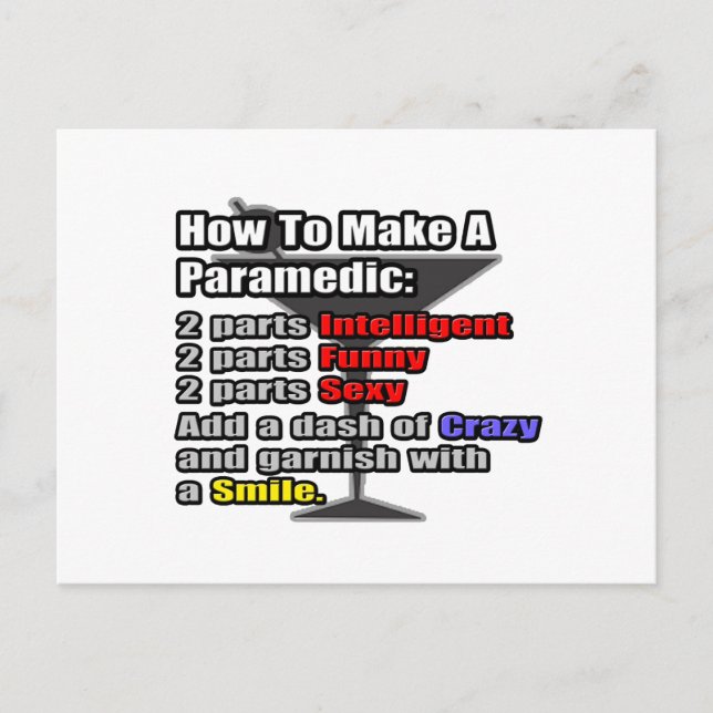 How To Make a Paramedic Postcard (Front)