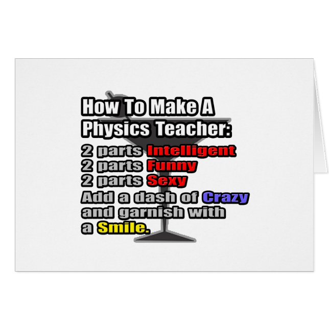 How To Make a Physics Teacher (Front Horizontal)