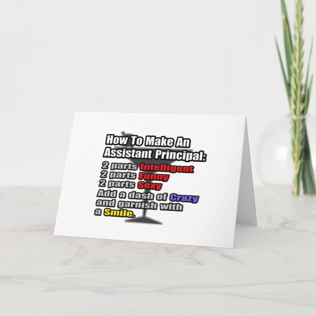 How To Make an Assistant Principal Card (Front)