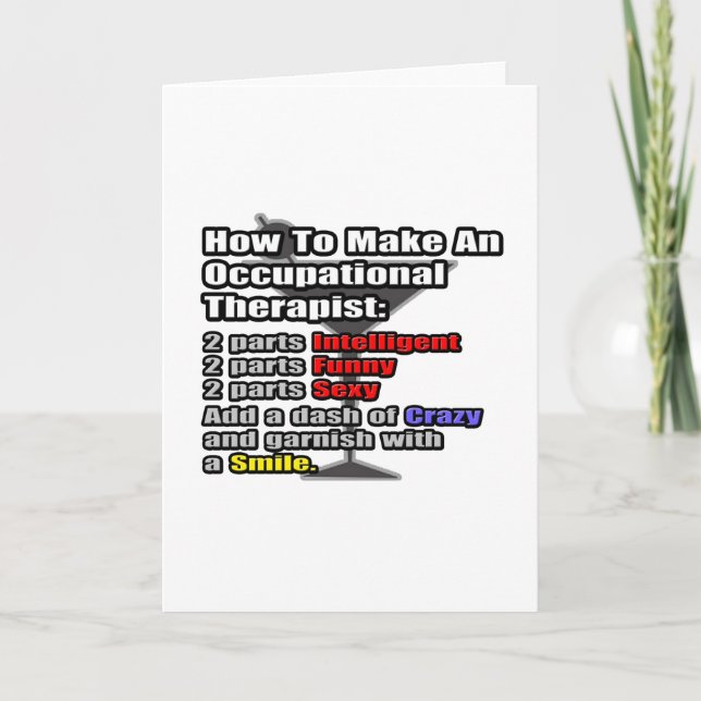 How To Make an Occupational Therapist Card (Front)