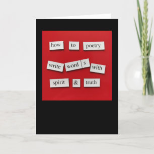 How To Poetry Card