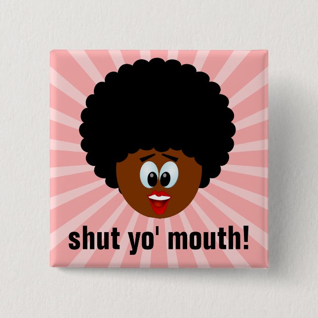 How to politely suggest that someone stop talking 2 inch square button (Front)