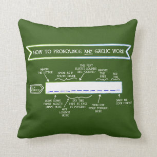 How to Pronounce Any Gaelic Word (Irish Green) Throw Pillow