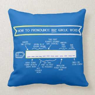 How to Pronounce Any Gaelic Word (Scots Blue) Throw Pillow