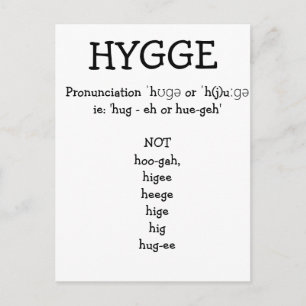 How to Pronounce SAY HYGGE Funny Custom Postcard