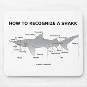 How To Recognize A Shark (Biology Humor) Mouse Pad