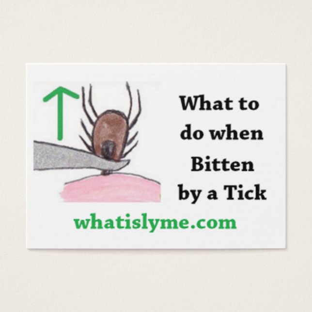 How to Remove a Tick Instructions Card (Front)