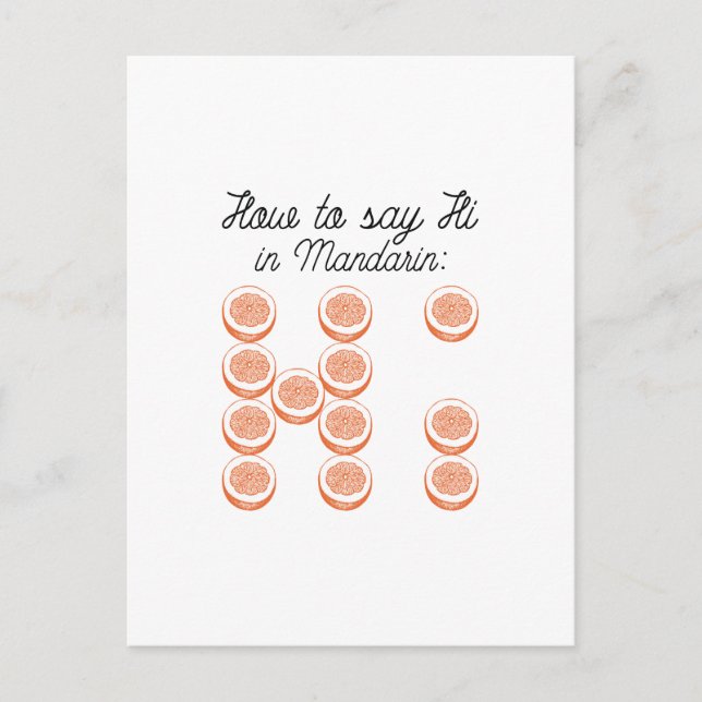 How To Say Hi In Mandarin Postcard (Front)