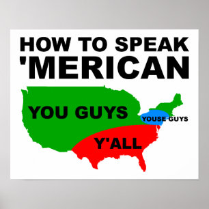 How To Speak 'Merican Funny Poster