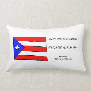 How to speak Puerto Rican Lumbar Pillow