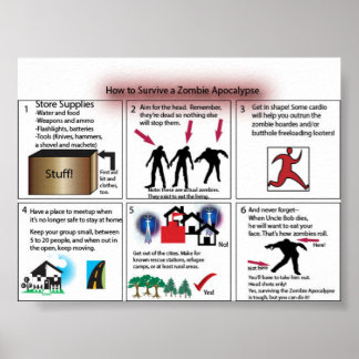 How to Survive a Zombie Apocalypse Poster