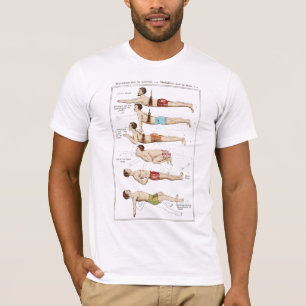 How To Swim Funny Antique Swimming Illustration T-Shirt