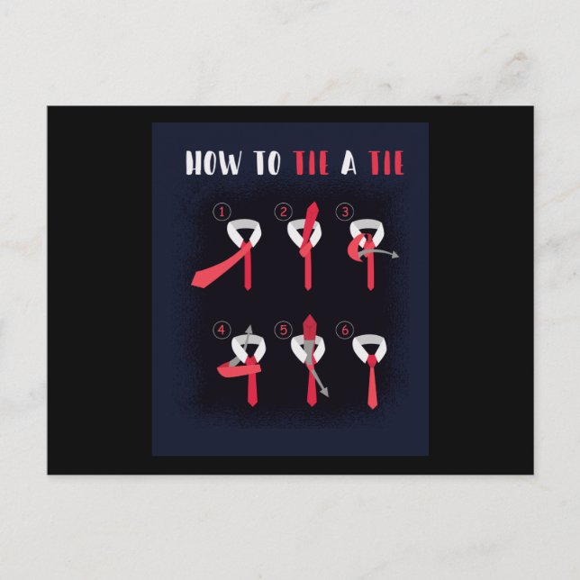How to Tie a Tie Postcard (Front)