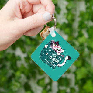 How To Train Your Human Funny Cat with Sunglasses Keychain