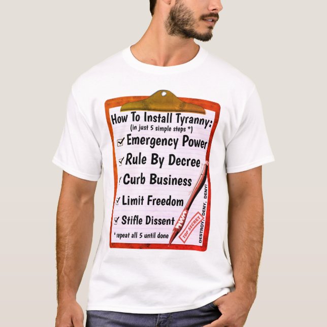 How to - Tyranny (light) T-Shirt (Front)