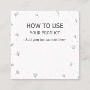 How To Use Modern Neutral Instruction Cards