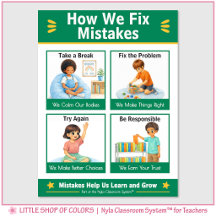 How We Fix Mistakes Classroom Anchor Chart
