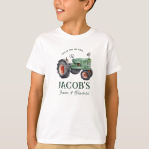 How we roll Tractor Boys Birthday  T-Shirt