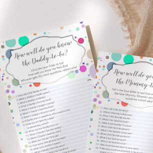 How well do you know Mommy and Daddy, double sided