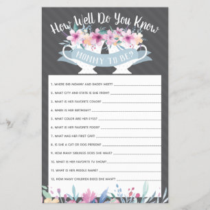 How Well Do You Know Mommy-To-Be Game Flyer