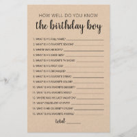 How Well Do You Know The Birthday Boy Game