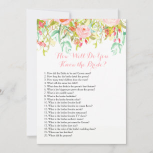 How well do you know the bride?