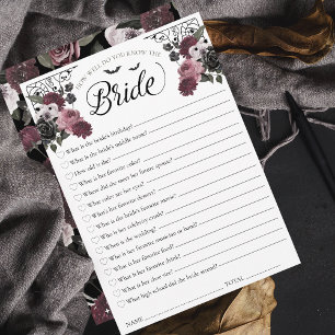 How Well Do You Know the Bride Bridal Shower Game Invitation