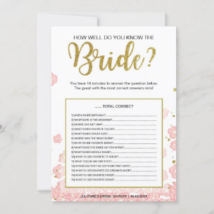 How Well Do You Know the Bride Game Pink Gold