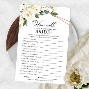 How Well Do You Know The Bride Greenery Geometric  Flyer
