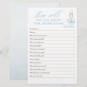 How Well Do You Know The Bride To Be Bridal Games