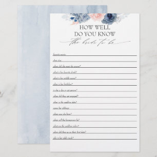 How Well Do You Know The Bride To Be Bridal Shower