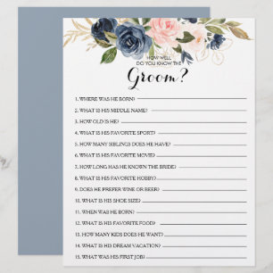 How Well Do You Know the Groom Bridal Shower Game