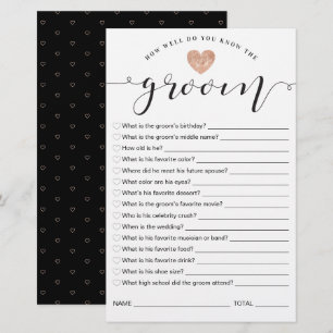 How Well Do You Know the Groom Bridal Shower Game