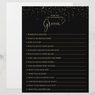 How Well Do You Know the Groom Bridal Shower Game